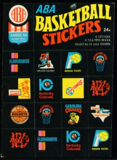 24A ABA Basketball Stickers